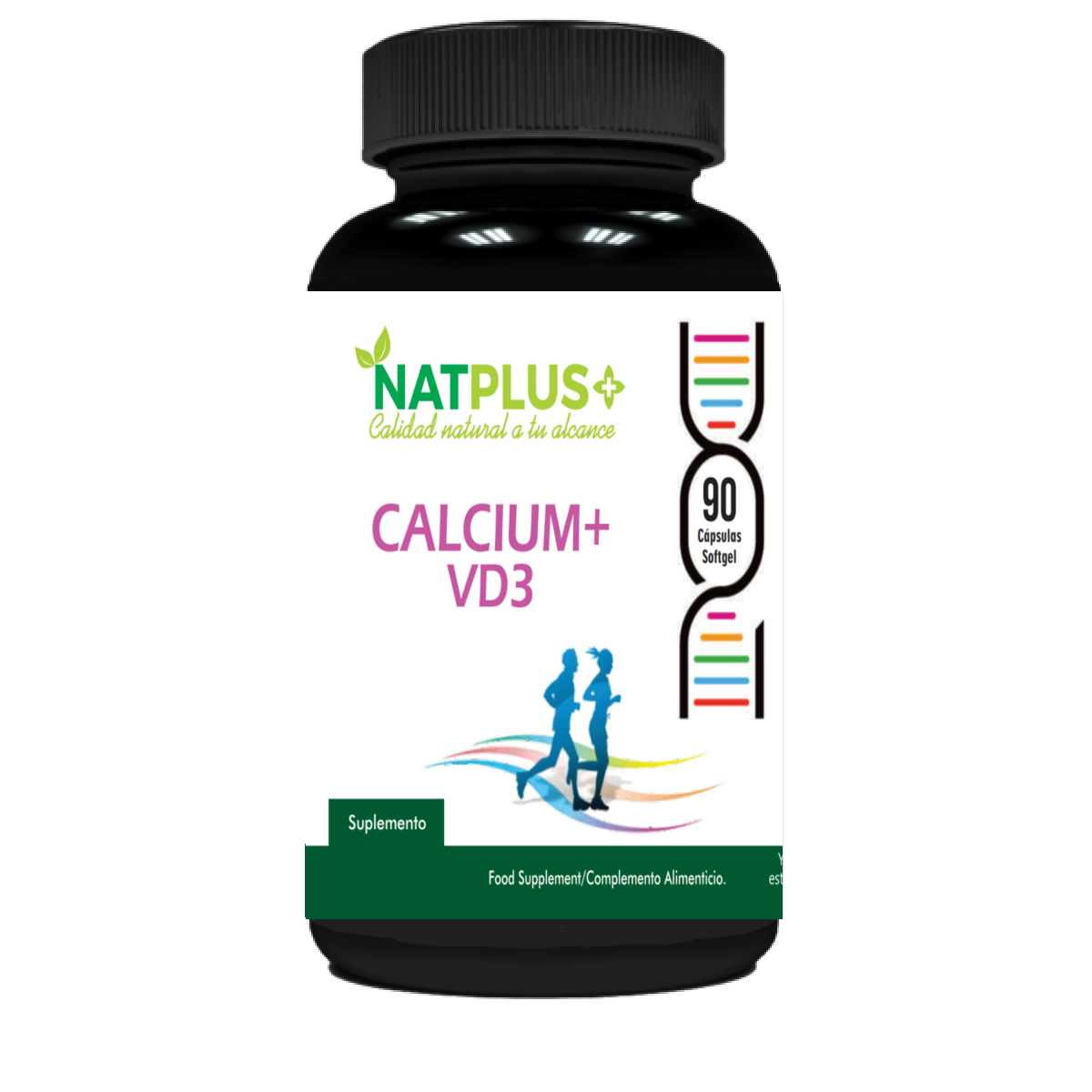 Calcium Vitamin D3 800ui 90 Cáps Blandas Softgel 1700mg Natplus Chile 0580